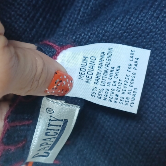 CAPACITY Bird House Daisy Pumpkin Cat Fall Sweater Button Up Vest Sz M Halloween - Picture 9 of 9